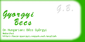gyorgyi becs business card